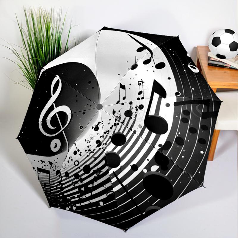 Black White Piano Keys Umbrella Automatic Open/close, Sturdy Iron Frame & 8-Rib Struct, Umbrella for Women & Men, Christmas Gift