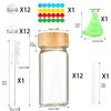 12 PCS Versatile Seasoning Jar Practical Glass Bottles Seasoning Containers Glass Bottle for Different Cooking Needs