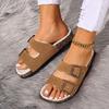 Damen Sandalen mit breiter Weite im Birkenstock-Stil - Plateau Outdoor Clogs mit konturiertem Fußbett, Römer-inspirierte Fashion Pantoletten für breite Füße