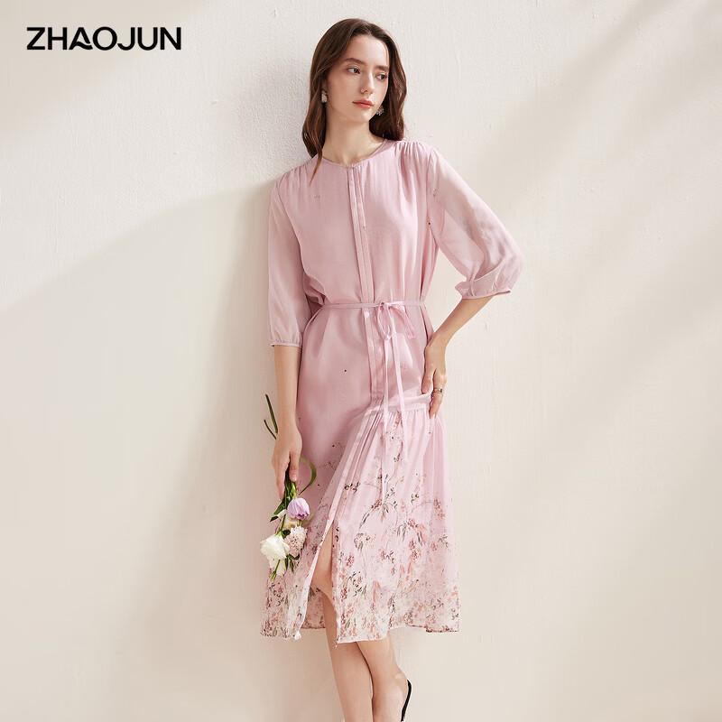 Zhaojun Women s Mulberry Silk Floral Midi Dress 2XL
