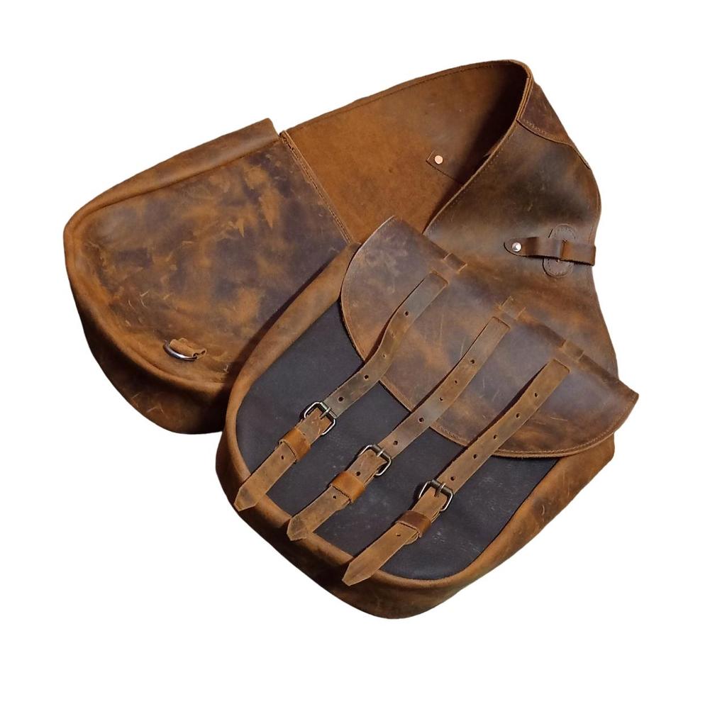 Cow Hide Genuine Leather Western Horse Saddle Bag
