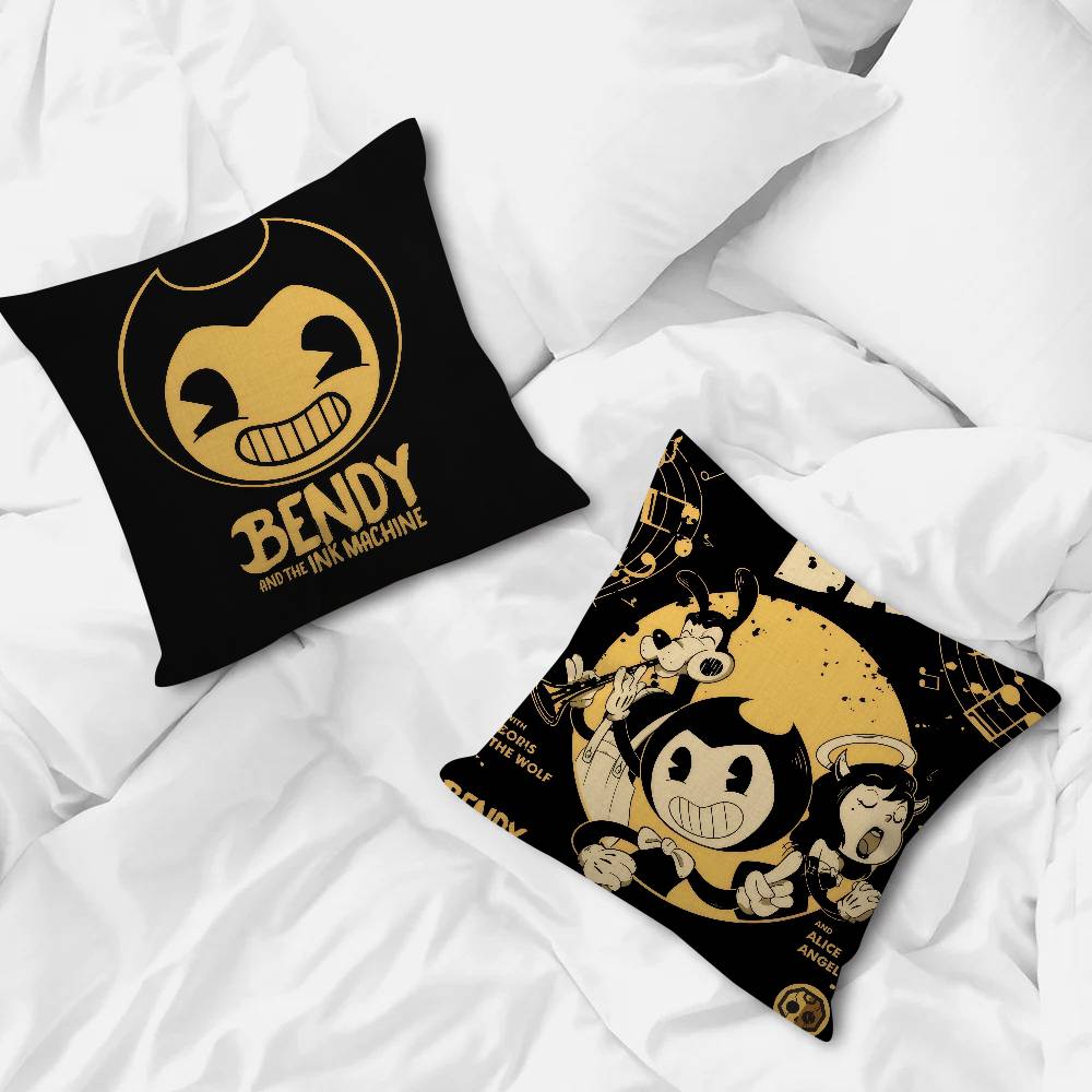 Game B-Bendy and the Ink M-Machine  Pillow Cushion Cover Pillowcase Living Room Sofa Home Decor Customized