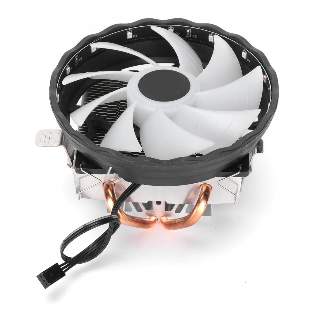 CPU Air Cooler Dual Heatpipes LED Light CPU Radiator Fans for AMD 1150 1151 1155 1156 775