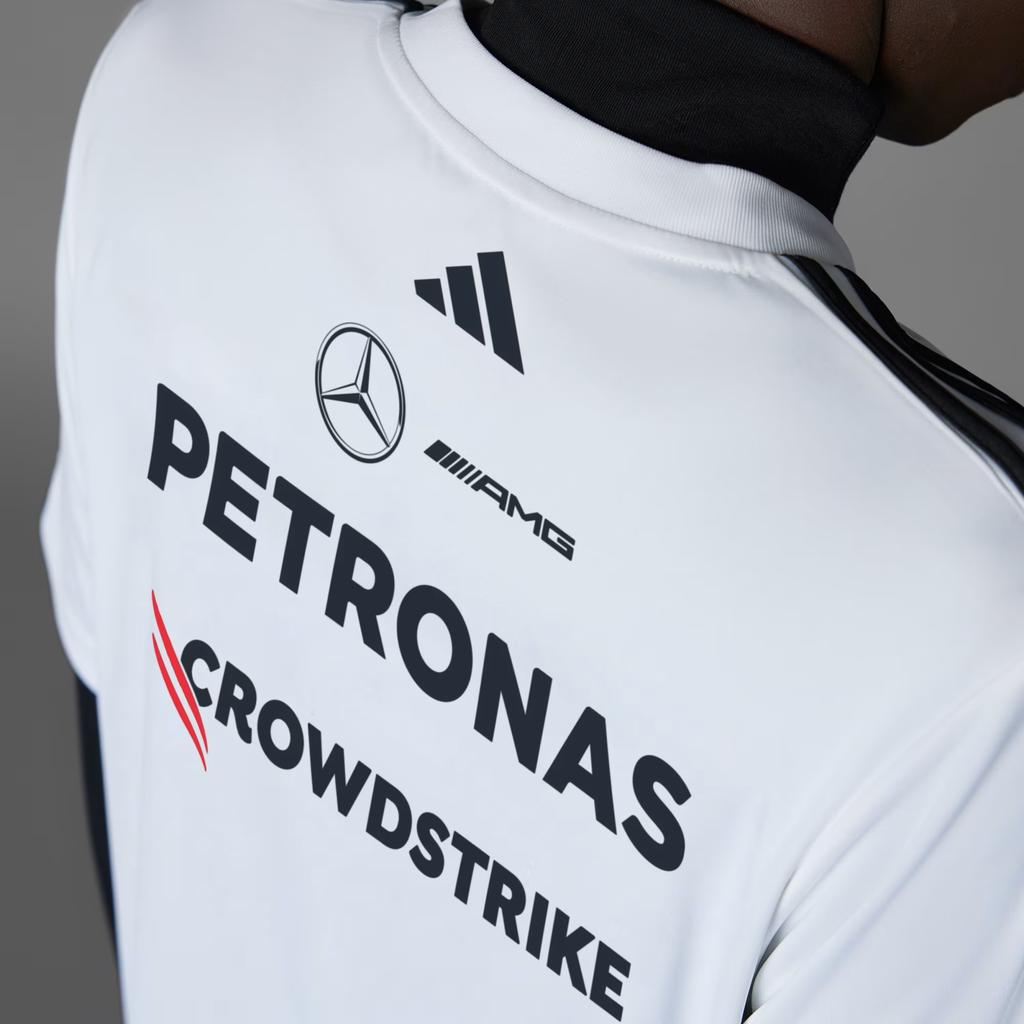 Adidas X Mercedes-Amg Petronas F1 Team Comfortable Simple Soft Short Sleeve Racing T-Shirt Men Tops White Black JX5798