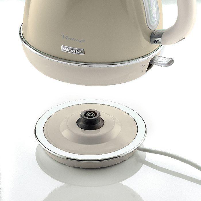 Bouilloire vintage 1l beige - ariete - 1630w - sans fil - système anti-calcaire