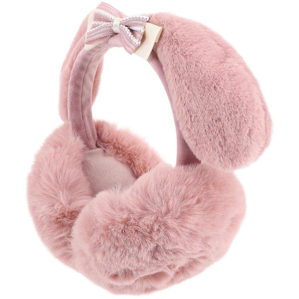 Women Earmuff Adults Earmuff Ear Warmers Bow Ear Protector Plush Earmuff for Outdoor