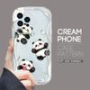 For iPhone 16 15 14 13 12 Pro Max Samsung S24 Ultra S23 S22 Plus Redmi Note 13 Pro Cartoon Lovely Panda Design Soft Silicone Full Lens Protect Case
