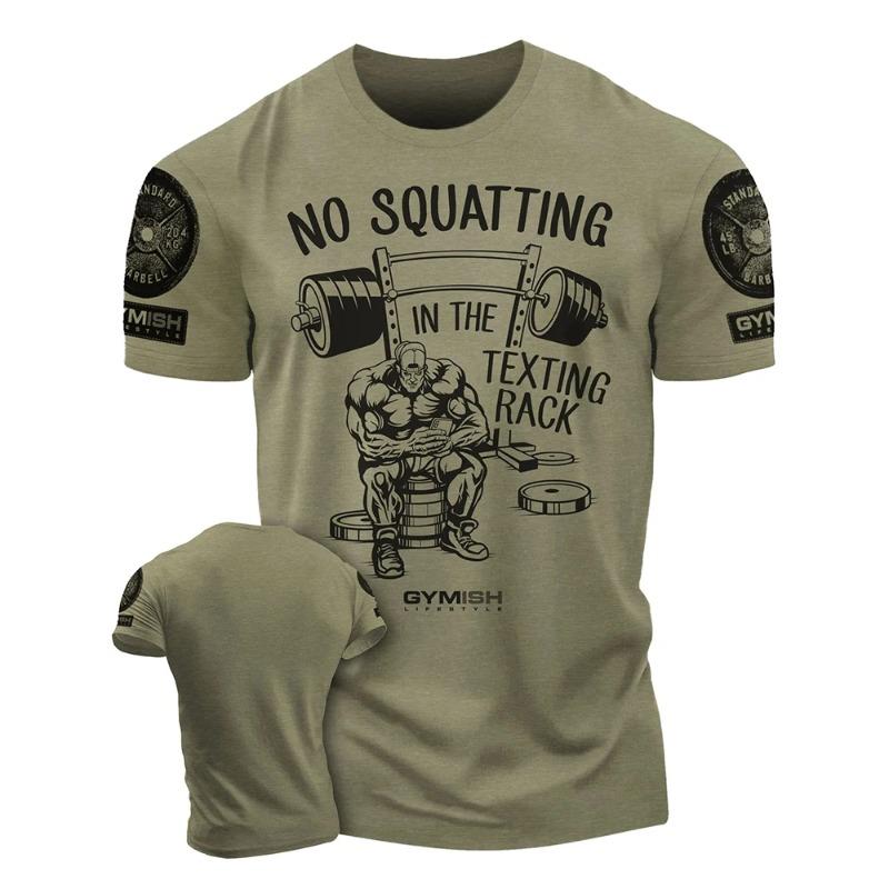 Round Neck 3D Minimally Printed Casual Fitness Sports Short Sleeved Men's T-shirts - Soft Medium Stretch Polyester Fabric Summer Relaxed Fit Clothing
