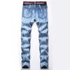 Herrenmode Plissee BIKER Jeans Hose Plus Größe Multi-Pocket Motorrad Gerade Männliche Patchwork Hose Lässige Männer Elastische Denim Hose