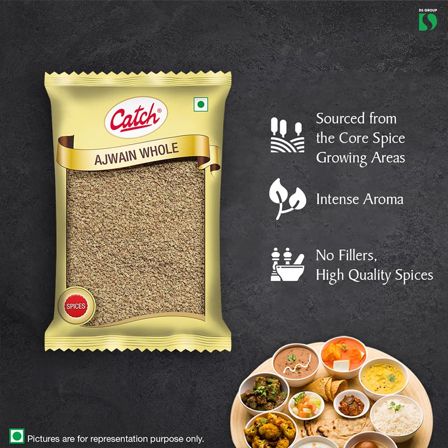 Catch Ajwain Whole Carom Seeds 100 G Pack for Cooking, Seasoning, and Flavoring – Premium Quality, Aromatic, Natural Digestive Spice