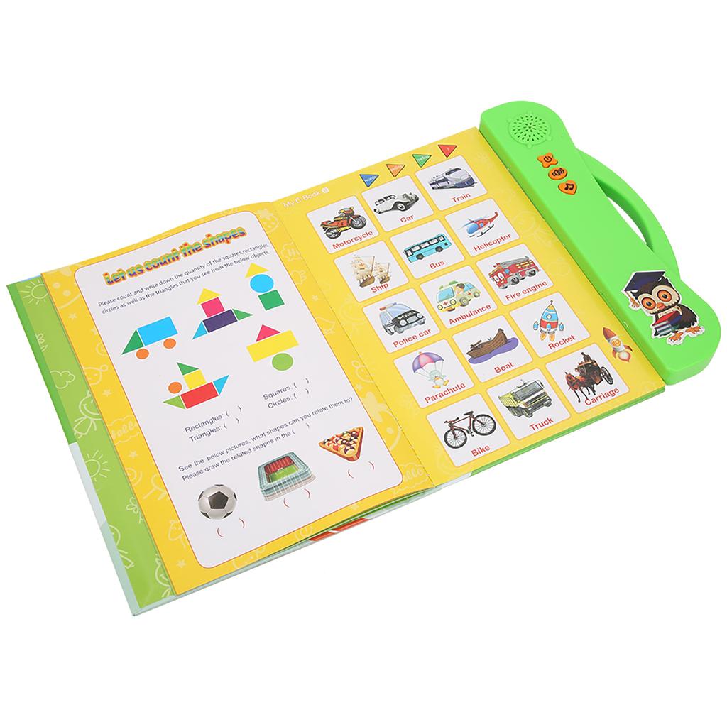 Kid English E Book Electronic Sound Book Educational Toy Reading Machine With Learning Pen(Orange )