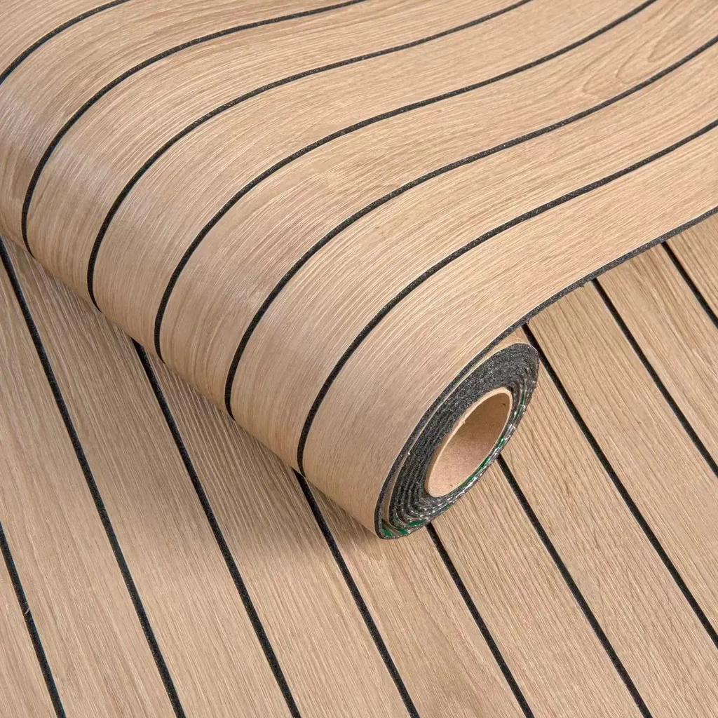 1 Roll Self-Adhesive 3D Wood Grain Vinyl Wall Panels-Easy to Install for Ceiling-Home Decor for Living Room,Bedroom,Restaurant