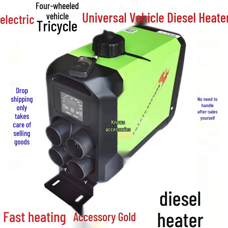 Electric Tricycle Four-Wheel Diesel Heater - Portable Warm Air Heating Stove for Vehicles
