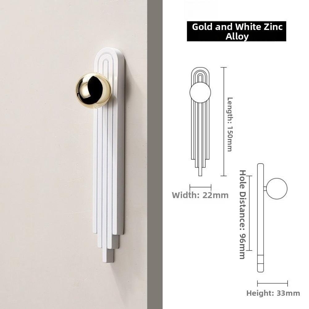 New Light Luxury Wardrobe Cabinet Handle Gold Modern Drawer Handle French Style Minimalist Bedside Table Handle