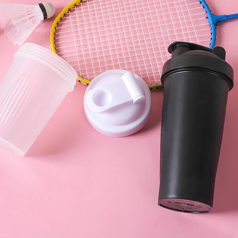 Out Door Sport Shaker Bottles Bodybuilding Whey Protein Powder Mixer Bottle Portable Flip Cover Water Bottles Plastic Drink Cup