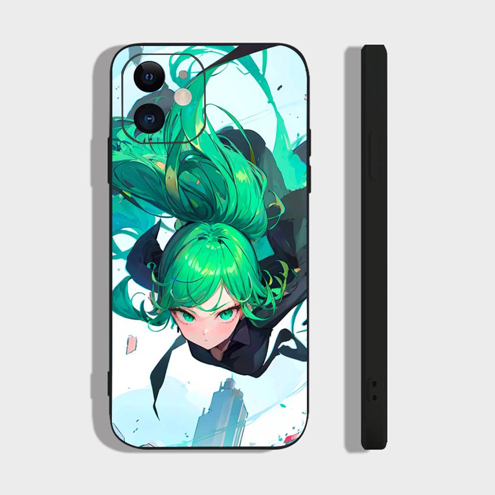 Senritsu No Tatsumaki Anime One Punch Man Phone Case For IPhone 17 Air 16 15 14 13 Pro Max 11 12 Black Silicone Cover