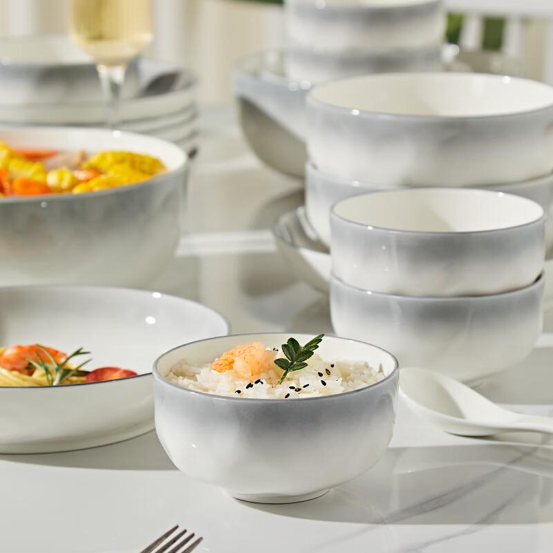 Haoya Nordic Underglaze Ceramic Square Dinner Plate