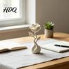 Fake Flower Ornaments 3D Printed Artificial Ornaments Matte White Rose Figurine