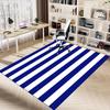 1 Stück Streifen, Marineblau Extra Groß Rutschfester Teppichboden, Büro, Familie, Schlafzimmer, Studio Großer Teppich Innen Teppiche, Lebendige Farben