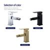 Brushed Gold Bidet Faucet Bathroom Sink Tap 360 Swivel Round Nozzle Square Hot And Cold Mixer Deck Mounted