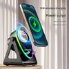 Bluetooth 5.3 Smart Speaker Wireless Charging Phone Stand Ambient Light 15W Fast Charging Sensor Playback for All Phones