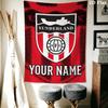 Tapisserie murale Sunderland Afc avec nom personnalisé Accrochage mural esthétique Couverture en tissu imprimé Tapisseries décoratives pour chambre à coucher salon décoration de la maison