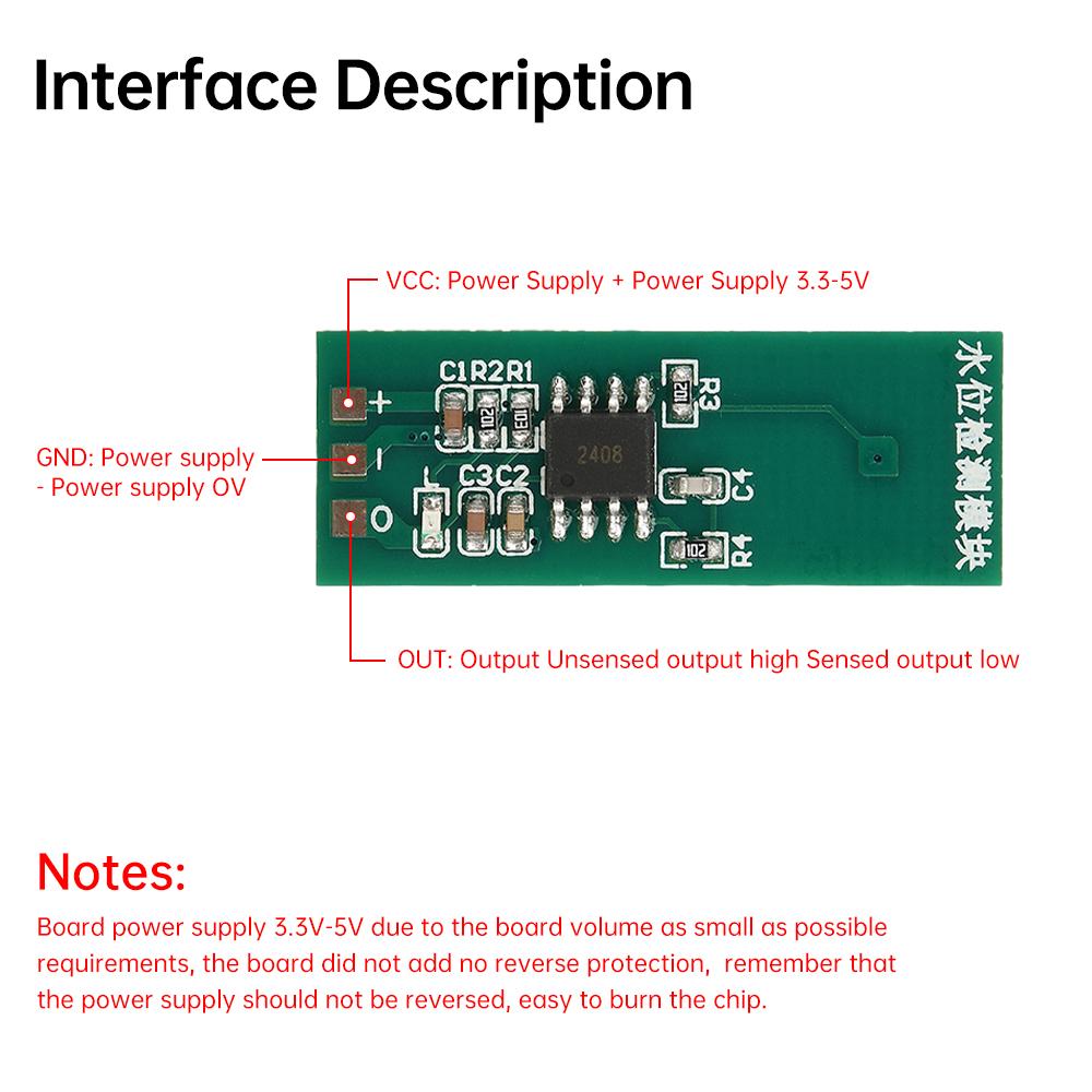 5 PCS M03/M04 Non-contact liquid detector level touch switch Water level detection sensor module DC 3.3-26V