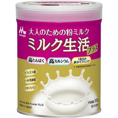Morinaga Milk Seikatsu Plus 300g – Nutritional Milk Powder for Adults, High Protein, High Calcium, with Probiotics and Iron S2269