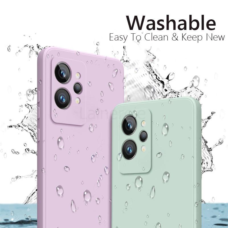 For Realme GT2 Pro Case Liquid Silicone Soft Matte Camera Protection Cover On For OPPO Realme GT2 GT 2 GT2Pro Phone Cases