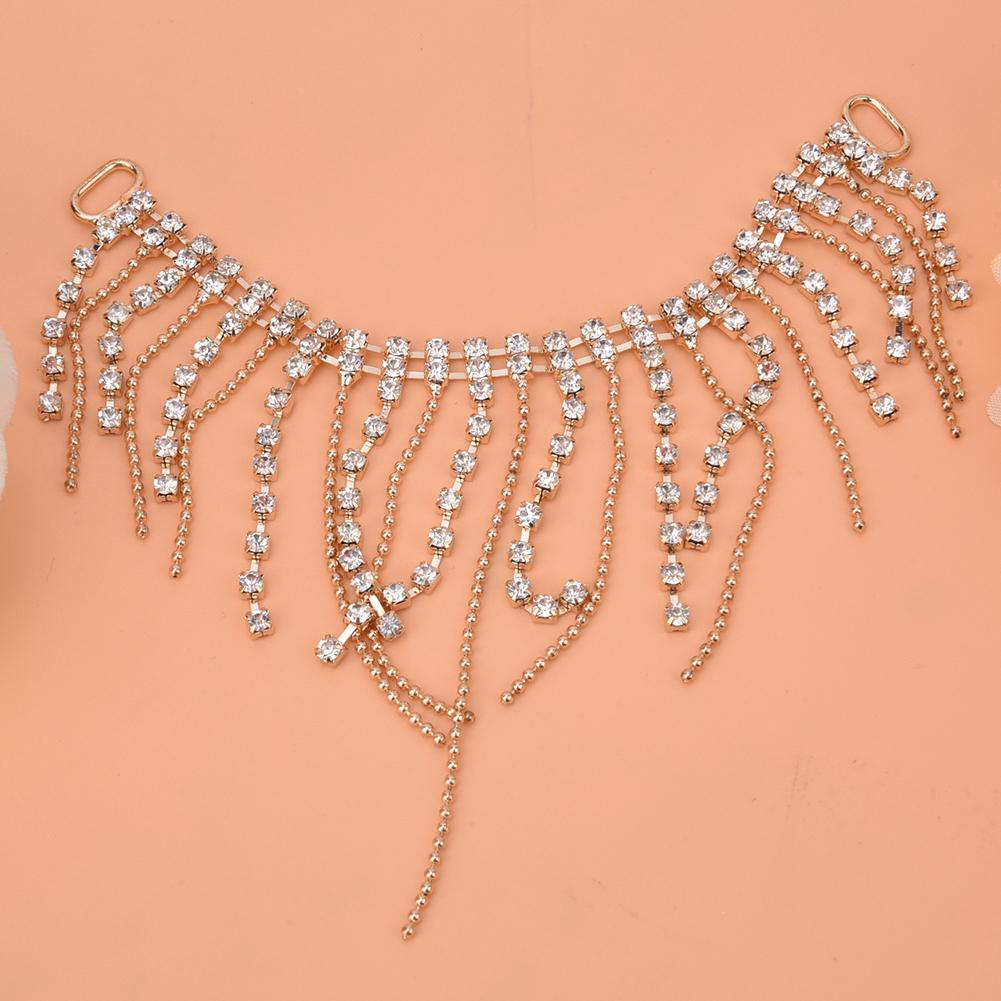 2szt Rhinestone Tassel Chain DIY Wysokie obcasy Klamry Decor DIY Akcesoria do szycia odzieży