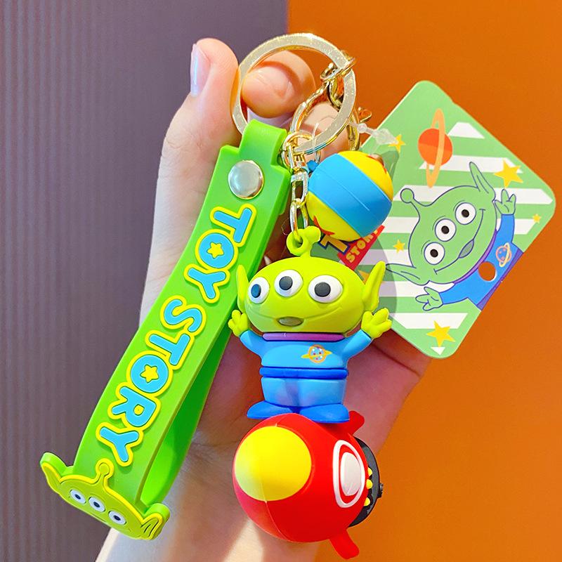 Three-Eyed Keychain Toy Story Cartoon Doll Pendant Bag Pendant Personalized Car Key Chain