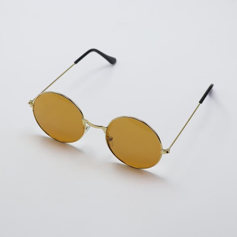 Retro Round Sunglasses with Ocean Lenses - Trendy Colorful Round Frame