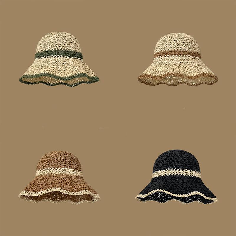 Hat Versatile Style Straw Woven Sweet Cool Sunshade Hatscaps Fisherman