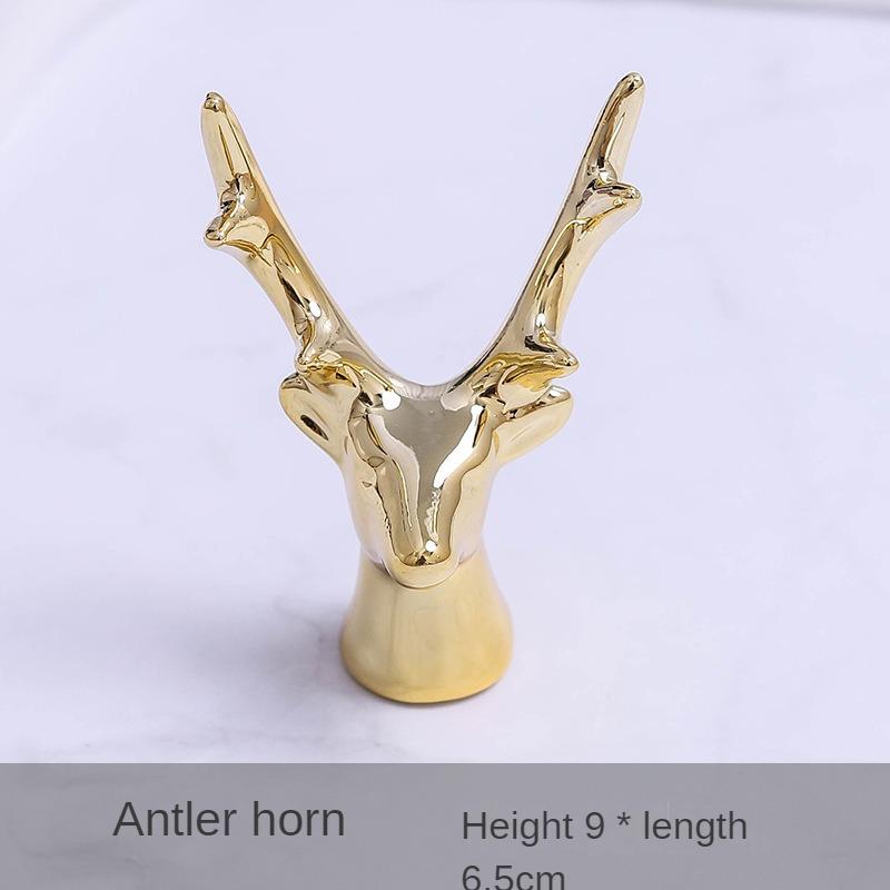 Ceramic Creative Elephant Rabbit Home Bedroom Makeup Desk Ring Necklace Jewelry Rack Ornament Animal Showcase Small Ornament