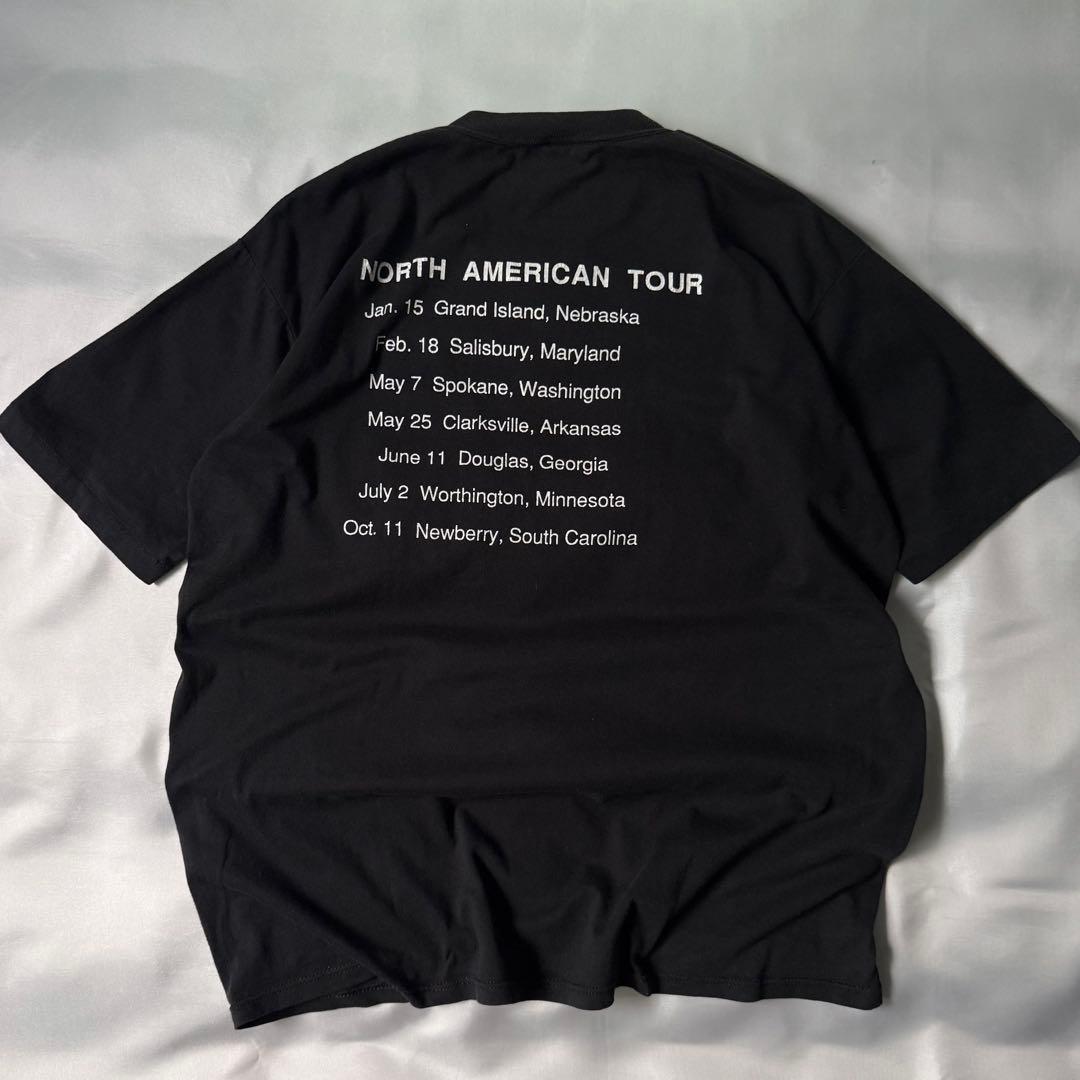 90s vintage USA-made single-stitch black tour T-shirt S