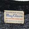 May Claire 70s vintage Short sleeve Wool Blend Knit one piece black Women Used