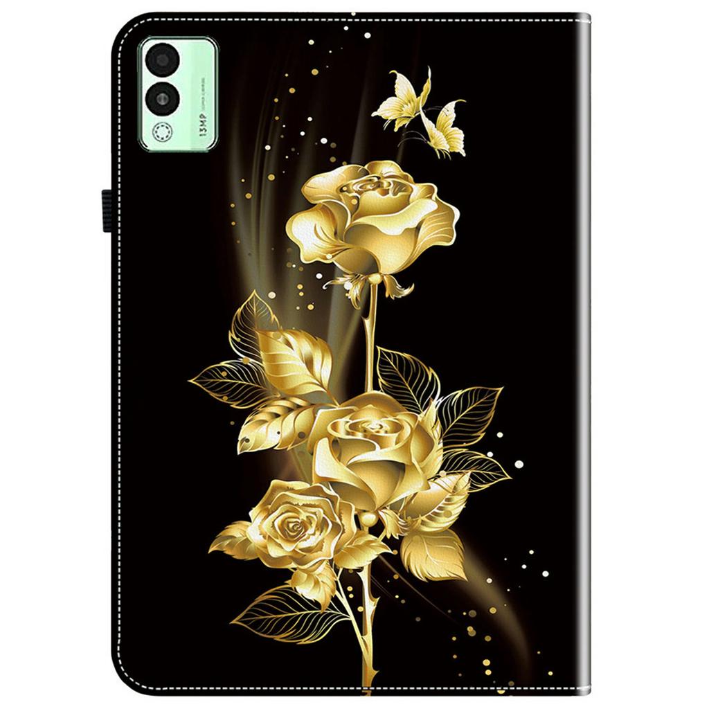 Für TECNO Megapad 11 Lederhülle Muster bedruckt Ständer Tablet-Hülle mit Kartenfächern