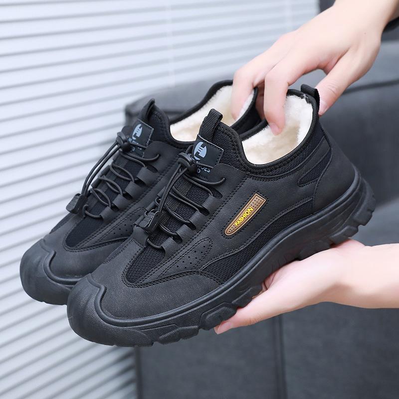 Winter neue Herren Schneestiefel Schuhe Herren Samt warm rutschfest verschleißfest Bergsteigerschuhe vielseitige Dad-Schuhe