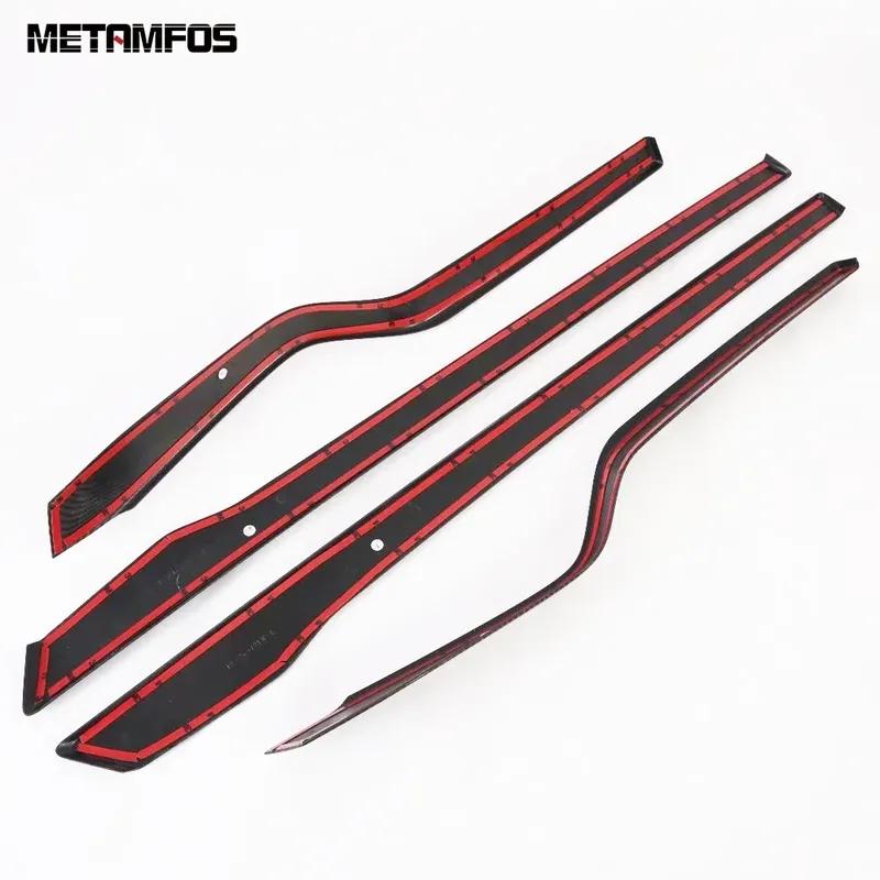 For Tesla Model X 2016 2017 2018 Carbon Fiber Interior Door Panel Armrest Strip Cover Molding Trim Car Accessories