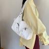 Neue gewaschene Tragetasche große Kapazität Mode Handtasche Tasche weiche Oberfläche einfache Einzel-Schultertasche für Damen Schrägbandtasche