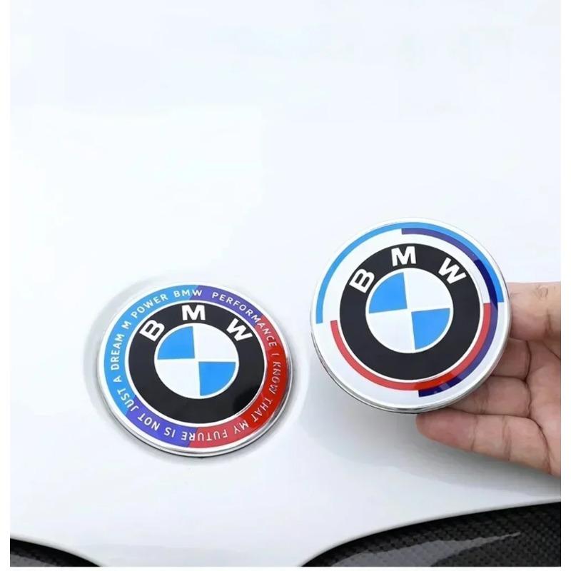 2025 NUOVO Per BMW 50H Anniversario Logo Copertura Anteriore Emblema 81mm Emblema Posteriore 72mm Coprimozzo 56mm Adesivo Volante 46mm
