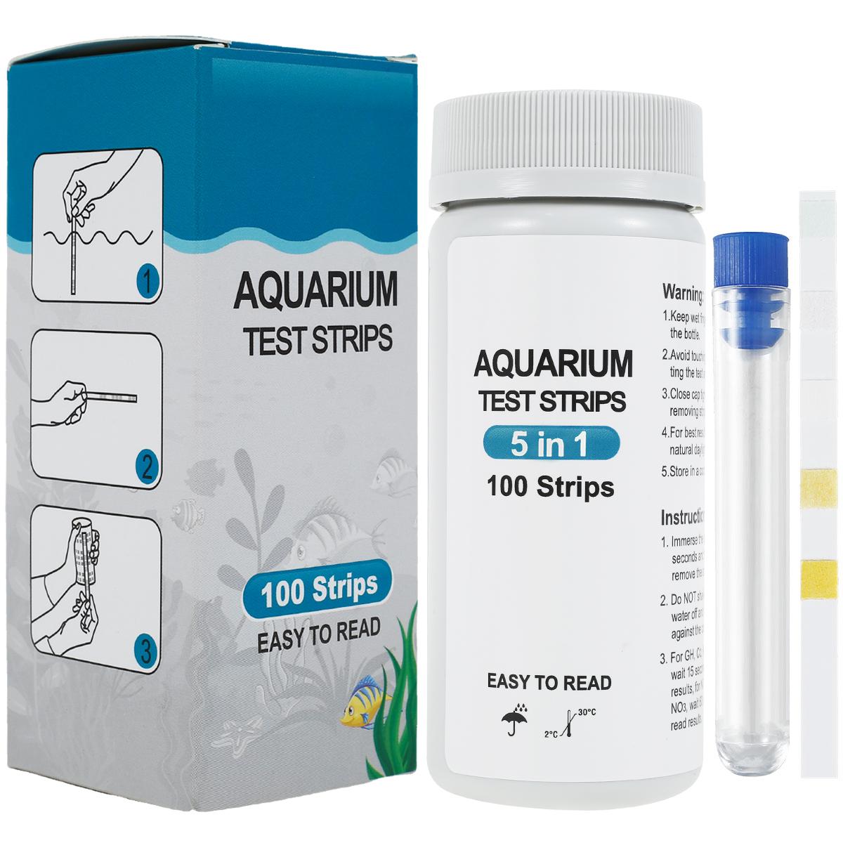 

100 шт. 7-в-1 Тест-бумага для анализа качества воды Набор тест-полосок для определения pH воды в аквариуме Универсальная тест-бумага для анализа качества воды в аквакультуре