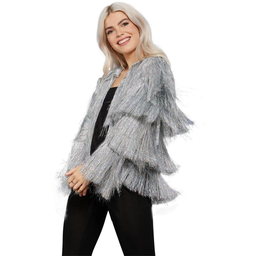 Fever Womens/Ladies Tinsel Festival Costume Jacket