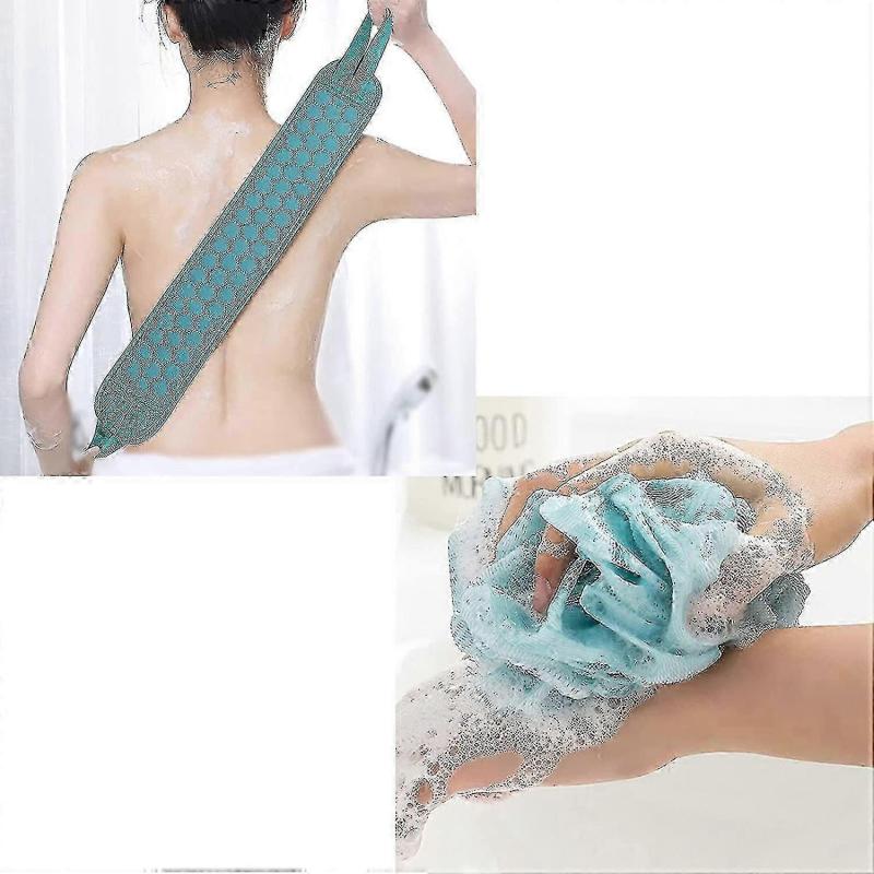 Exfoliating Back Scrubber For Shower,back Washer For Shower With Korean Exfoliating Gloves Mitt For Body Cleansing,exfoliating Body Scrubber For Men A