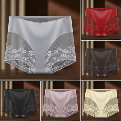 Women Lace Underwear Seamless High Waisted Hipster Briefs Ultra Thin