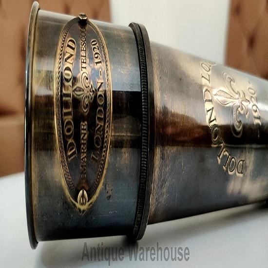 18" Solid Brass Antiqued Telescope Spy Glass Fully Functional Telescope Vintage Scope Dollond London