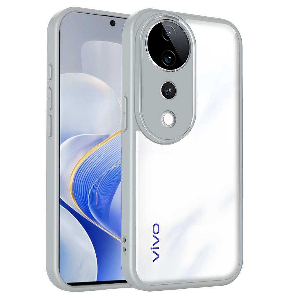 Pouzdro Vivo V40 5G V2348 s vzduchovým polštářkem, nárazuvzdorný silikonový nárazník, průhledné matné zadní kryt, pevné pouzdro na telefon pro Vivo V40 Pro 5G V2347