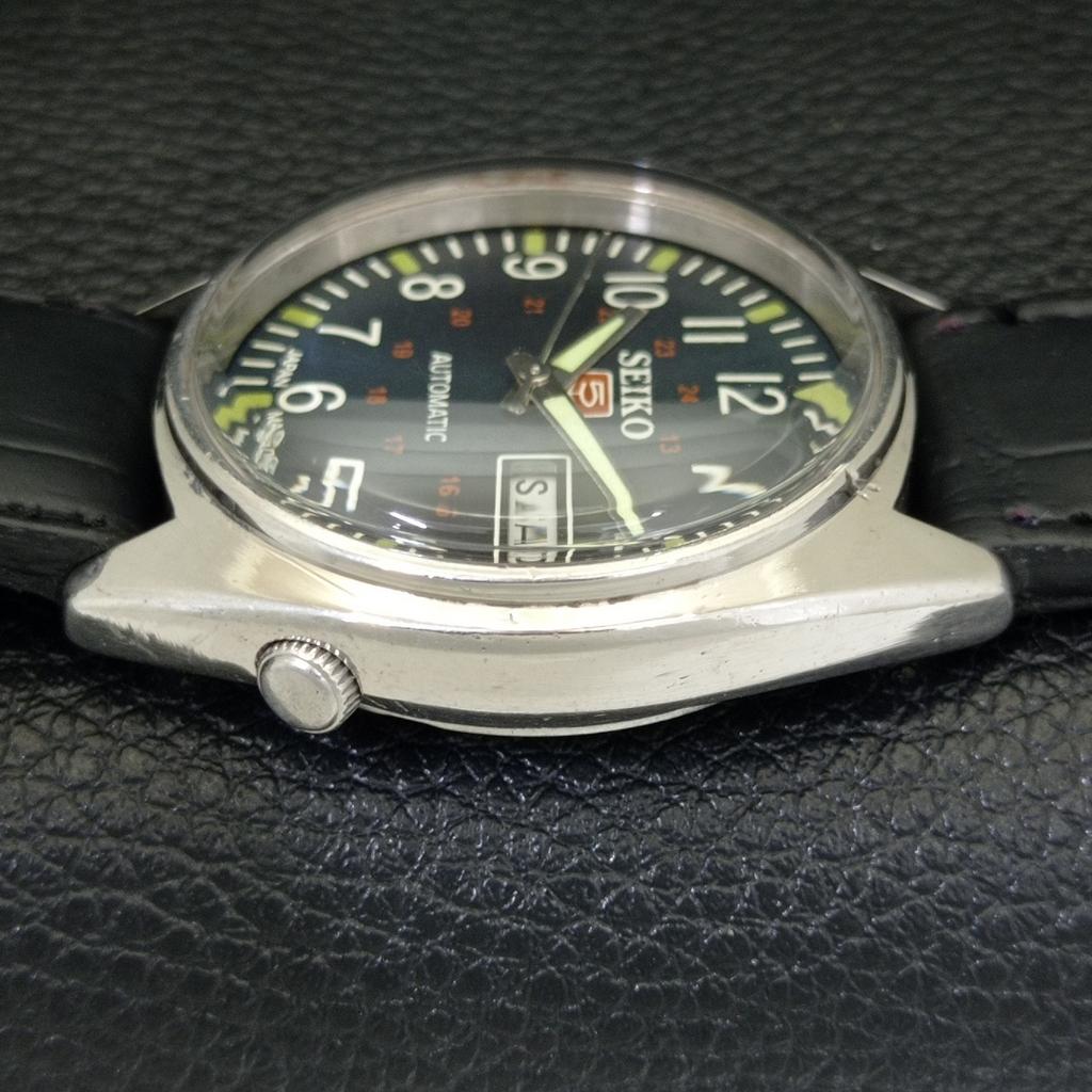 AUTOMATIC VINTAGE SEIKO 5 JAPAN 6309A MENS BLUE COLOR DIAL WATCH A701236-5 R206a-a701236