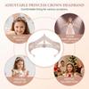 Children Pearl Crown Headband for Girls Birthday Performance Alloy Frame with Imitation Pearls and Silicone-Lining