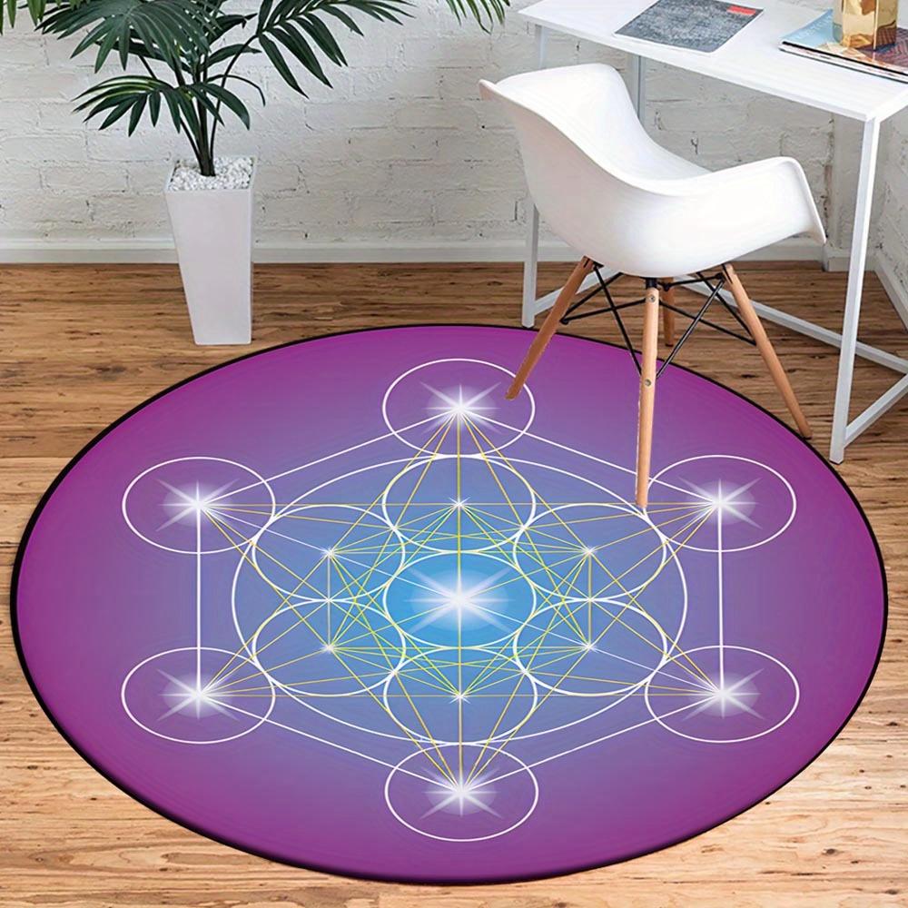 

1pc Retro 1028613745 Pattern Round Floor Mat, Non-slip for Living Room Bedroom Chair Carpets Home Decor Gifts, Home Decor Room Decor Outdoor 80cm by 80cm